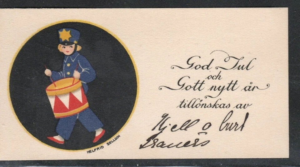 Tiny 1926 Sweden Ladie's Cover W/1920 5o Coil, Lung Ass' & Helfrid Selldin Card. - Image 3 of 3