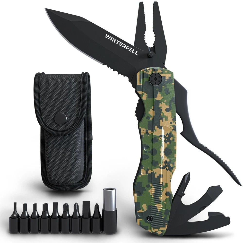 Multi tool Knife WINTERFELL Multipurpose Outdoor Folding Pocket Pliers Multitool