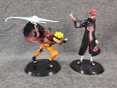2 Naruto Anime PVC Action Figures Complete With Stands. Assembly Required. NEW