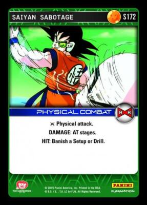 DBZ Dragon Ball Z TCG Card Panini Evolution S172 Saiyan Sabotage