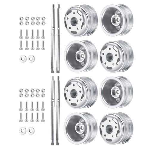 FLYXM Metal Rear Wheel Hub Rims CVD for 1/24 RCCar Axial SCX24 Deadbolt - Picture 14 of 14