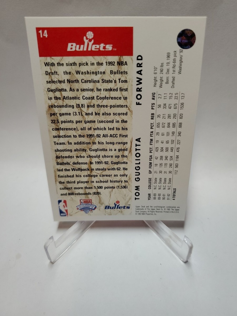 1992-93 Upper Deck - #14 Tom Gugliotta (RC) | eBay