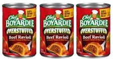 Chef Boyardee Overstuffed Beef Ravioli in Meat Sauce (3 Pack) 15 oz Cans