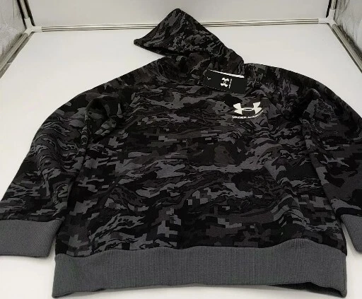 Black under armour camo hoodie sales