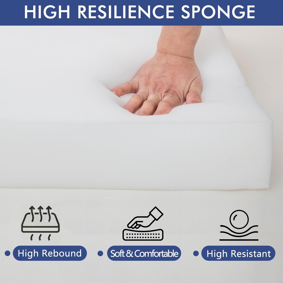 Comcaver Outdoor Chair Cushions 22 x 22 Inch Waterproof Patio Chair