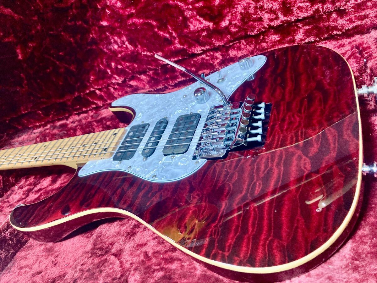 Electric Guitar Schecter SD-2-24 AS Quilted Top Red 70-80% Frets