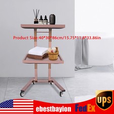 Salon Folding Rolling Tray Station Beauty Trolley Storage Cart For Barber Shop