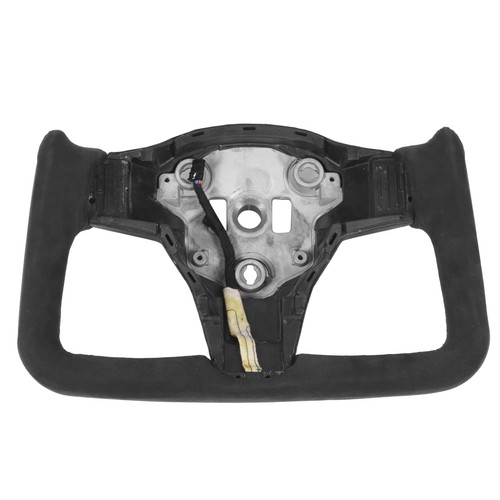 Full Suede Heated Yoke Steering Wheel Carbon Fiber for 2018+ Tesla Model 3 Yoke - Foto 9 di 12