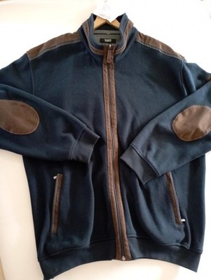 Herrenstrickjacke Bugatti Premium Finish , Dunkelblau, Freizeitj.