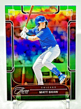 2024 Panini Three & Two Matt Shaw Prospect #74 Emerald Parallel 5/5 Bookend