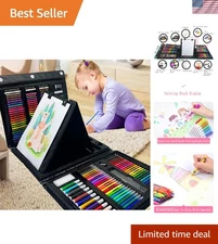 Complete Drawing Art Set 208 PCS - Oil Pastels, Crayons & Watercolor Pens