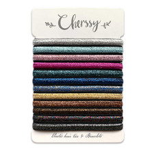 Glitter Decorative Hair Ties Bracelets, 12 Pcs Cute Hair Ties and Colorful Brace