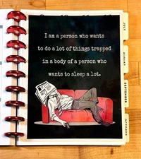 "Sleep A Lot" Quote Dashboard for use with Classic Happy Planner~