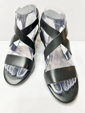 Coach and Four Sandals Womens 6 Black Adjustable Strappy Heel
