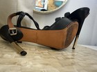 Givenchy Women’s Black Leather Platform Ankle Strap Buckle Stiletto US 9 — photo 4