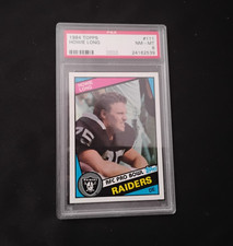 Howie Long 1984 Topps PSA 8 NM-MT Graded Card Oakland Raiders HOF Rookie #111. rookie card picture