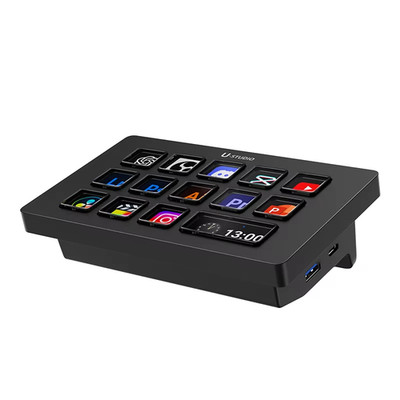 D200H D200 7 in 1 Stream Deck Controler Keyboard with 14 LCD Keys for OBS Live Y