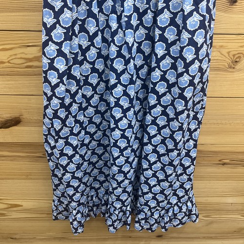 Abito J Crew donna piccolo smock midi maniche a sbuffo blu tasche floreali BO654 B1 - Foto 3 di 15