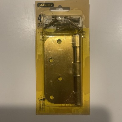 Stanley 4'' Door Hinge - Satin Brass Finish 69-0395 - 5/8'' Radius