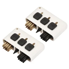 2pcs Golf Club Brush 3 in 1 Portable Retractable Dust Groove Cleaner White