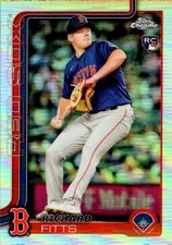 Richard Fitts 2025 Topps Chrome Refractor Base Rookie Card #72 - Red Sox