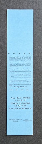 White Sox vs Brewers 1975 unused baseball ticket Wilbur Wood win Hank Aaron hit - Afbeelding 2 van 2