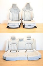 13-18 Audi C7 A6 S6 Front Rear Heated Seat Set Nappa Leather Gray Oem