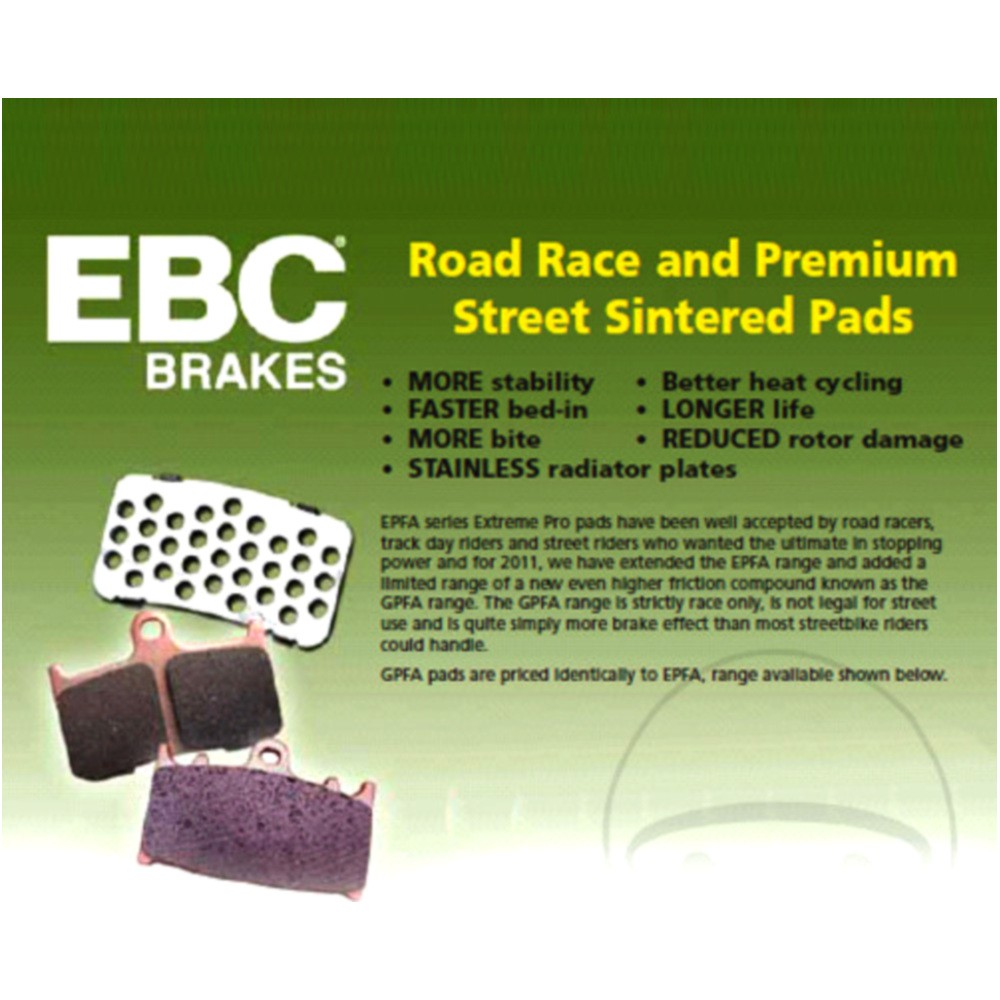 Ebc Extreme Pro Hochleistungs-BremsklöTze FüR StraßE Und Rennen Vorne Cb Cbf Nin-image