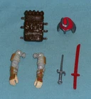 G.I. GI JOE gijoe BUDO BODY PARTS + WEAPONS LOT #5 arms sword helmet FREE SHIP