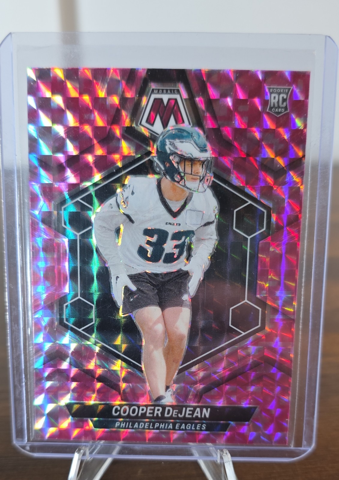 2024 Panini Mosaic - Rookies Cooper DeJean #340 Camo Pink Mosaic Prizm (RC)