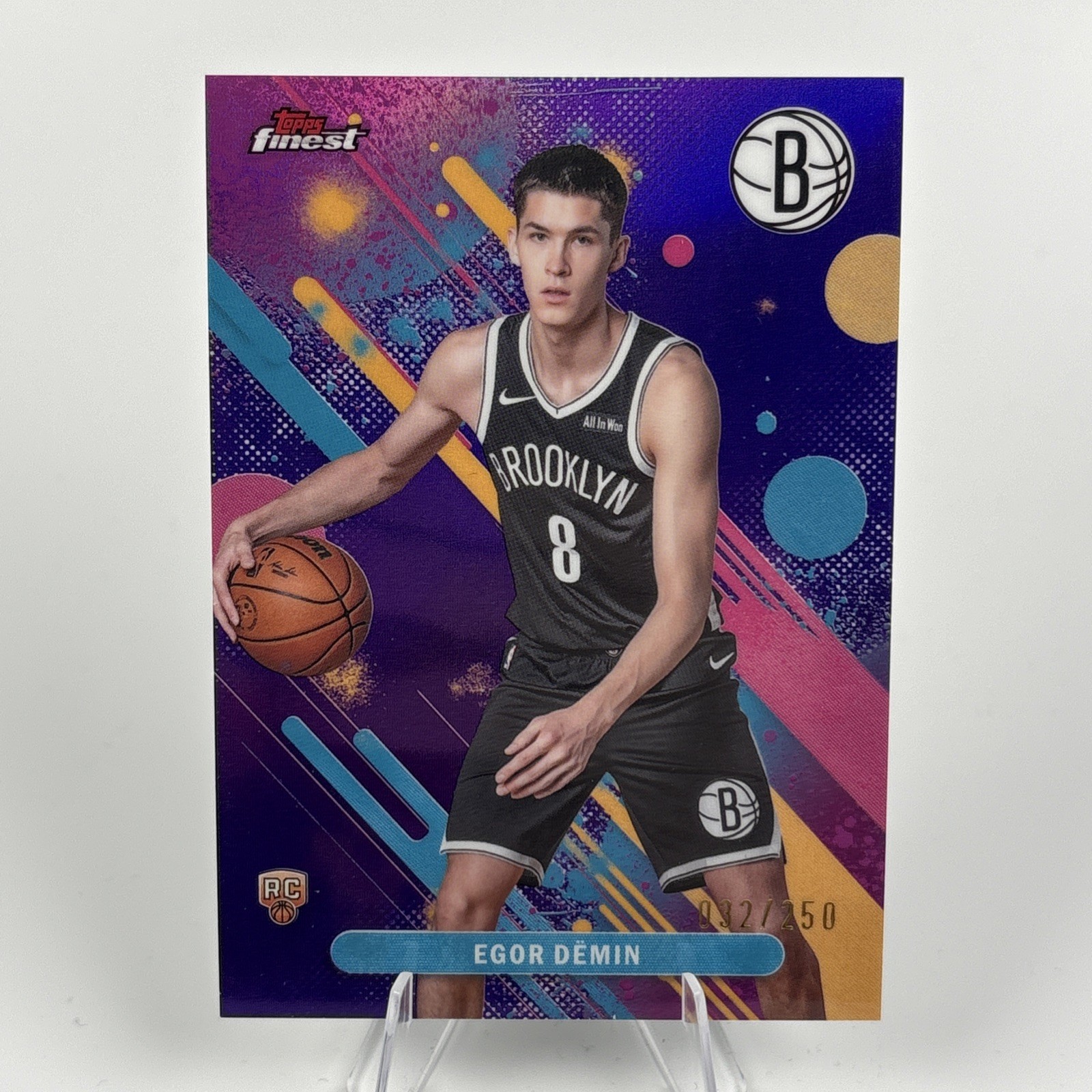 2025-26 Topps Finest - Egor Demin #8 - Common Purple /250 (RC)