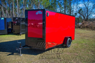 #ad #ad NEW 2026 6x12 6 x 12 V Nosed Enclosed Cargo Motorcycle Trailer Ramp amp; Side Door $4095.00