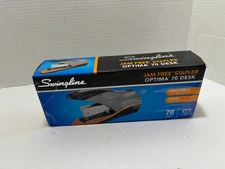 Swingline Optima 70 Sheet Desk Stapler, Reduced Effort, 8787 Silver 2-70 Tested
