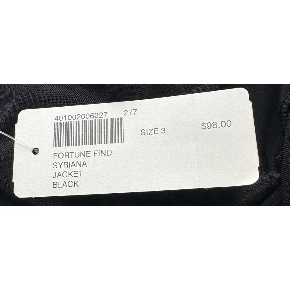 Chico’s Travelers Black Syriana Black Slinky Jacket Size 3 (XL) NWT - Image 4 of 4