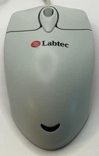 Vintage Labtec Mouse PS/2 Ball Scroll w/ 3.5" Disk