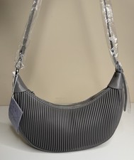 Pixie Mood Crescent Moon Crossbody Grey Pleat...
