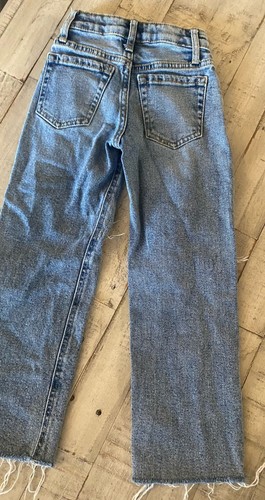 GIRLS ART CLASS DENIM JEANS RAW HEM SZ 5 - Picture 4 of 4