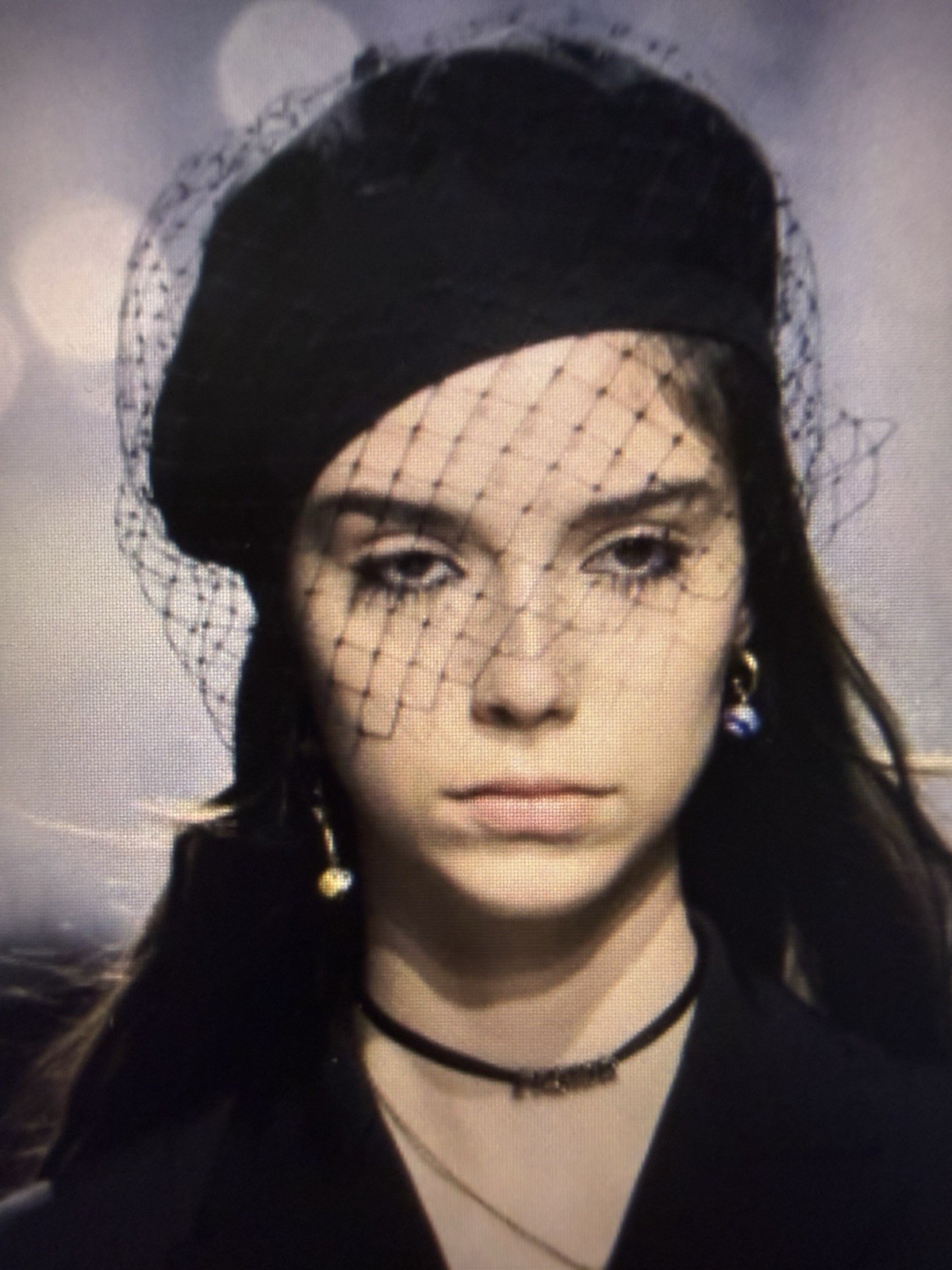 Christian Dior Leather Beret W Veil bag Paris Revolution Very Rare image 6