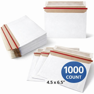 #ad 1000 6.5 x 4.5 PROLINE RIGID PHOTO SHIPPING FLATS CARDBOARD ENVELOPE MAILERS $133.98