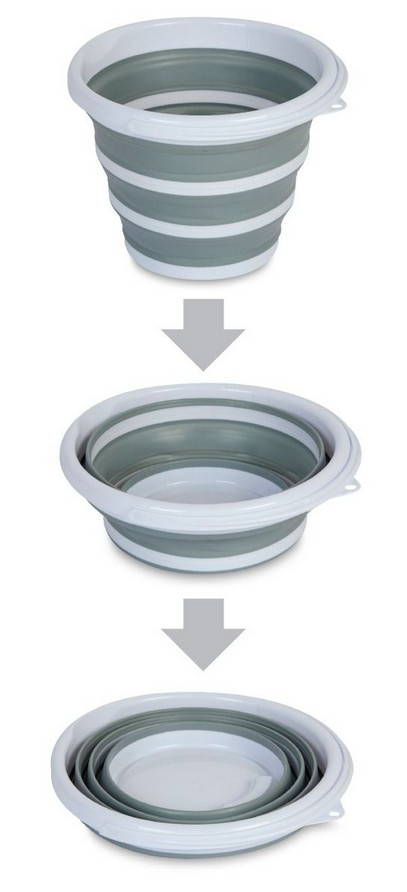 Collapsible Bucket and Compostable Sponge Clothes