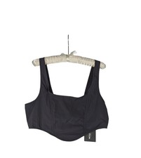 NWT Prettylittlething Corset Top Zipper Back Square Neck Sleeveless Cropped