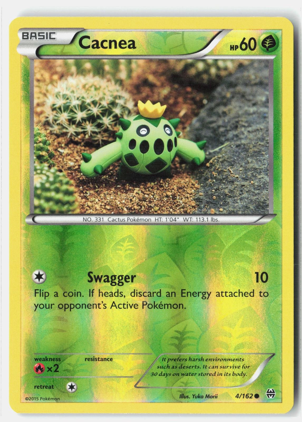 Cacnea 4/162 Common BREAKthrough Pokemon Reverse Holo Lightly Played Yuka Morii