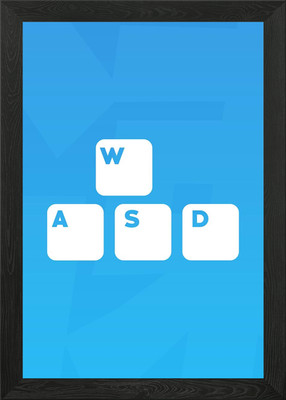 WASD Keys Gerahmtes Wandbild Poster Leinwanddruck Bild