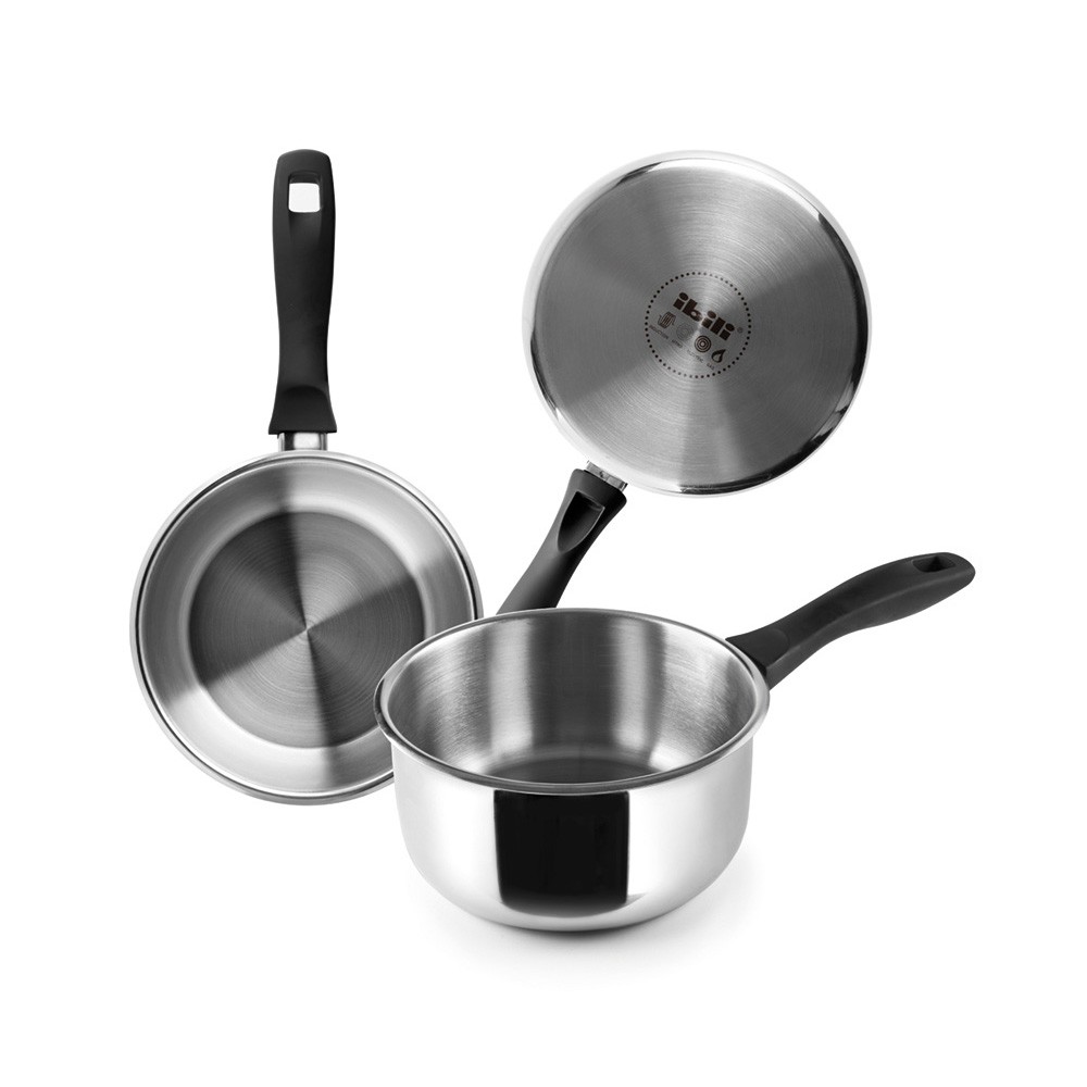 Casserole inox induction 20 cm de qualité durable en acier inoxydable IBILI
