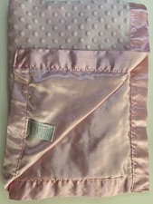 Pro Goleem Pink Baby Blanket Satin Trim Minky Dot Security Blanket 30x40 Lovey