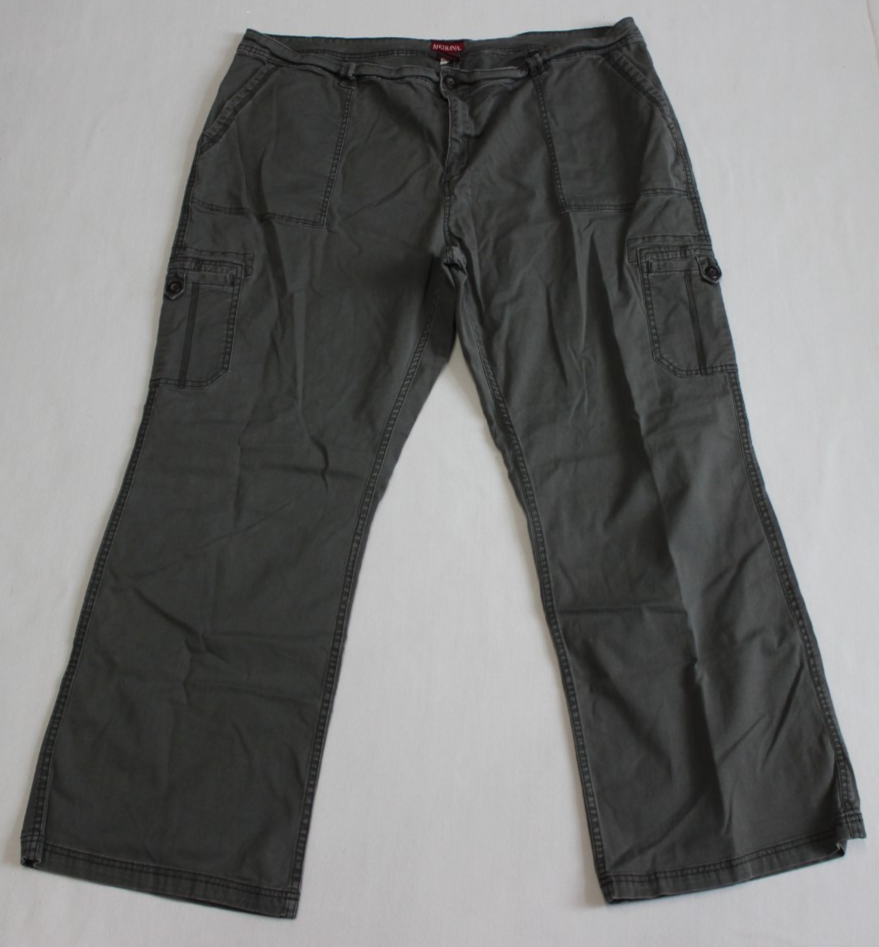 Merona Women's Cargo Pants Size 24W Green Stretch Fit