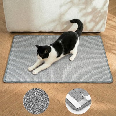 Cat Scratcher Mat,Natural Sisal Cat Scratch Pad,Horizontal Floor Cat Scratchi...