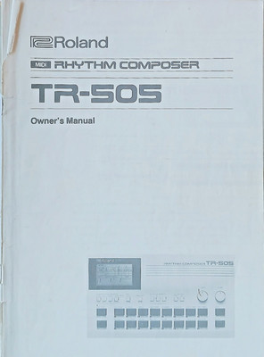 Roland TR-505 Drum Machine Rhythm Composer Original Owner's Manual Book, Japan.