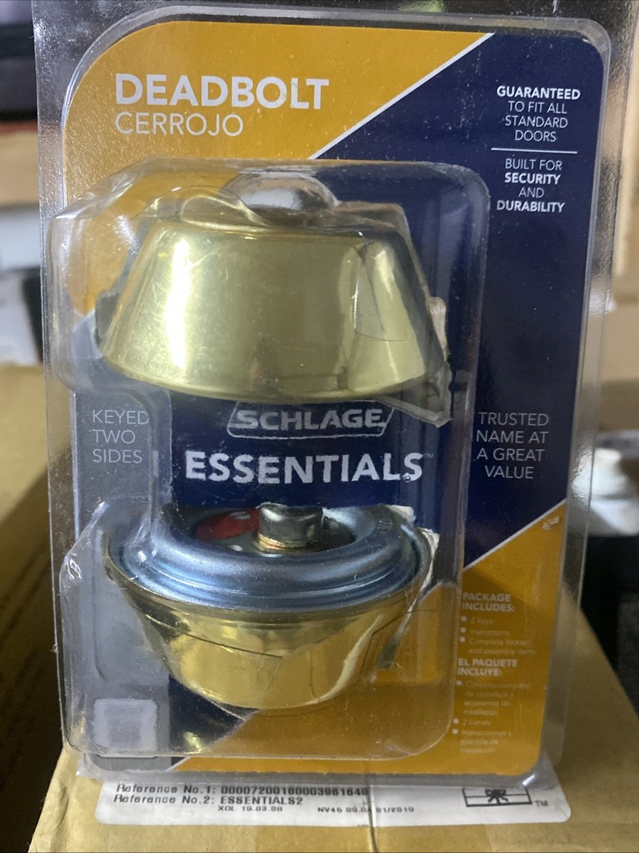 Schlage VD62 V 605 Bright Brass Double Cylinder Deadbolt | eBay