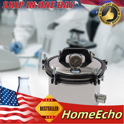 8L Steam Autoclave Sterilizer Dental Medical High Pressure Sterilization Pot 